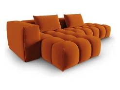 CXL by Christian Lacroix - Sofá modular de canto esquerdo "Lorella" 4 lugares em veludo terracota - 265x145x70cm