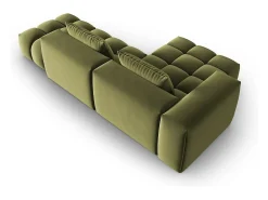 CXL by Christian Lacroix - Sofá modular de canto esquerdo "Lorella" 4 lugares em veludo verde claro - 265x145x70cm