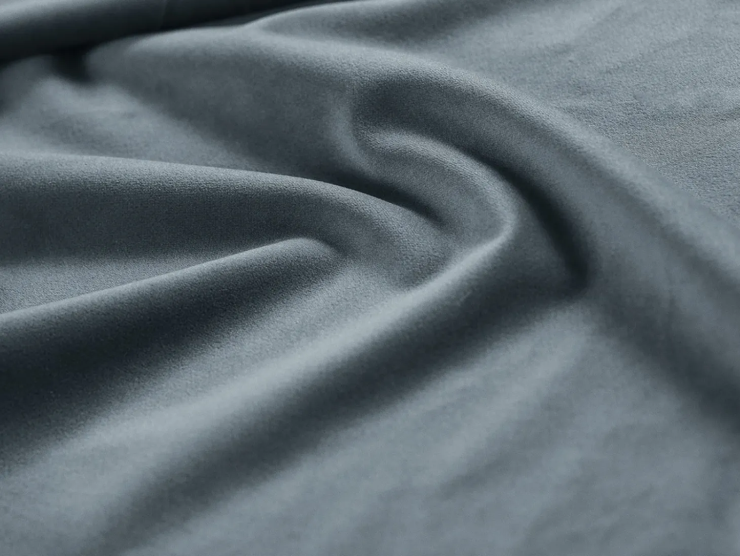 CXL by Christian Lacroix - Sofá modular "Maurie" 4 lugares em veludo azul cinza - 264x107x90cm