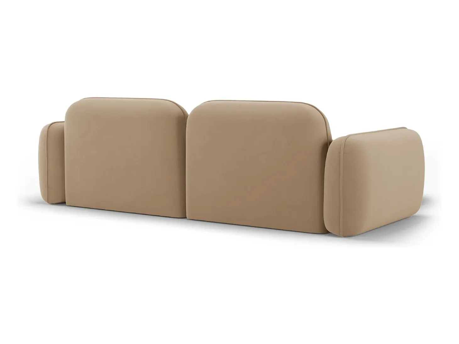 CXL by Christian Lacroix - Sofá modular de canto esquerdo "Lucien" 3 lugares em veludo areia - 230x165x70cm