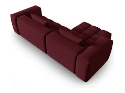 CXL by Christian Lacroix - Sofá modular de canto esquerdo "Lorella" 3 lugares em tecido estrutural bordeaux - 260x145x70cm