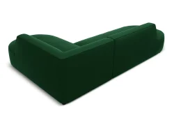CXL by Christian Lacroix - Sofá de canto direito "Charles" 4 lugares em veludo verde - 273x180x69cm