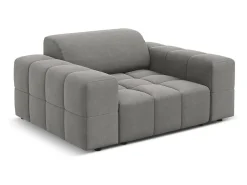 CXL by Christian Lacroix - Poltrona "Luc" em veludo cinza claro - 124x102x70cm