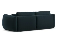 CXL by Christian Lacroix - Sofá modular "Maurie" 3 lugares em tecido chenille azul marinho - 224x107x90cm