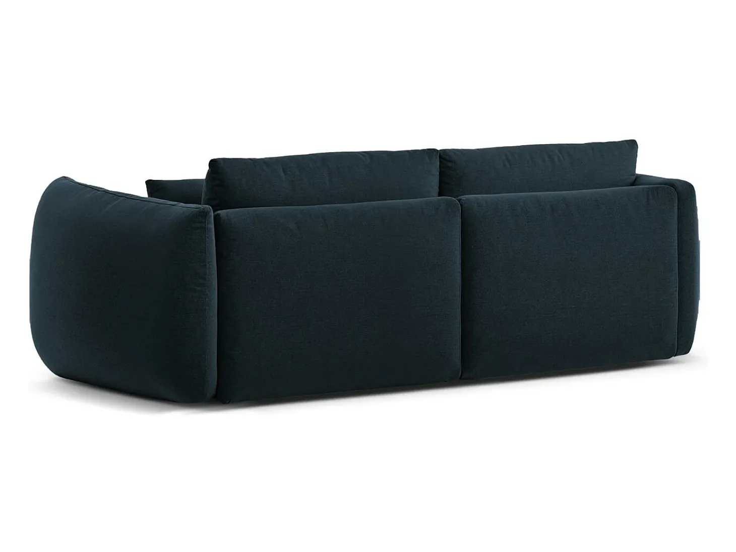 CXL by Christian Lacroix - Sofá modular "Maurie" 3 lugares em tecido chenille azul marinho - 224x107x90cm