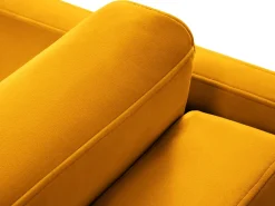 CXL by Christian Lacroix - Sofá-cama "Yanis" 2 lugares em veludo amarelo - 182x102x80cm