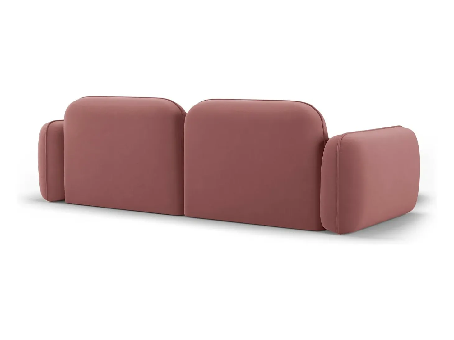 CXL by Christian Lacroix - Sofá modular de canto esquerdo "Lucien" 3 lugares em veludo salmão - 230x165x70cm