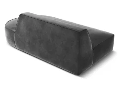 CXL by Christian Lacroix - Sofá modular direito "Charles" 2 lugares em veludo cinza escuro - 181x93x69cm