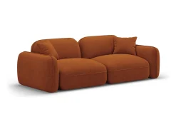 CXL by Christian Lacroix - Sofá modular "Lucien" 3 lugares em veludo terracota - 230x90x70cm