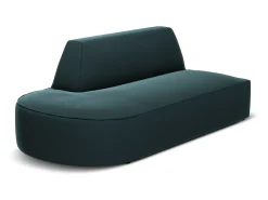 CXL by Christian Lacroix - Sofá modular virado para a esquerda "Charles" 2 lugares em veludo azul - 181x93x69cm