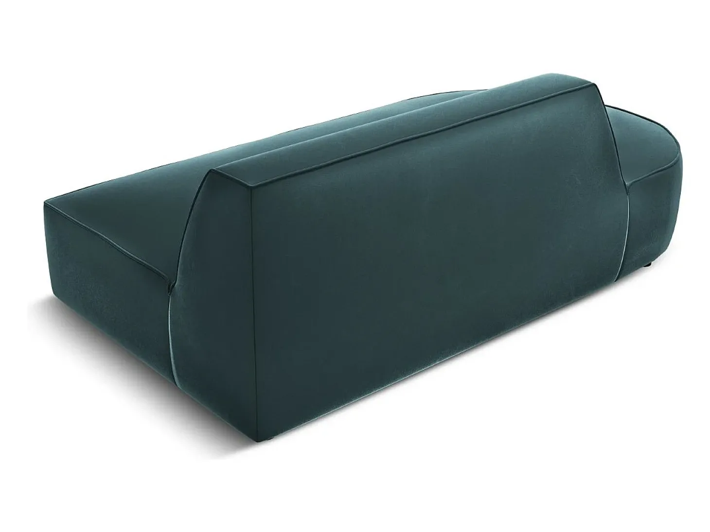 CXL by Christian Lacroix - Sofá modular virado para a esquerda "Charles" 2 lugares em veludo azul - 181x93x69cm
