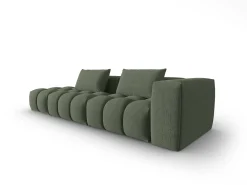 CXL by Christian Lacroix - Sofá modular virado para a esquerda "Lorella" 3 lugares em tecido estrutural verde oliva escuro - 265x85x70cm