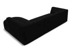 CXL by Christian Lacroix - Sofá de canto direito "Charles" 4 lugares em veludo preto - 273x180x69cm