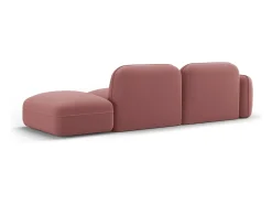 CXL by Christian Lacroix - Sofá modular direito "Lucien" 3 lugares em veludo salmão - 295x90x70cm