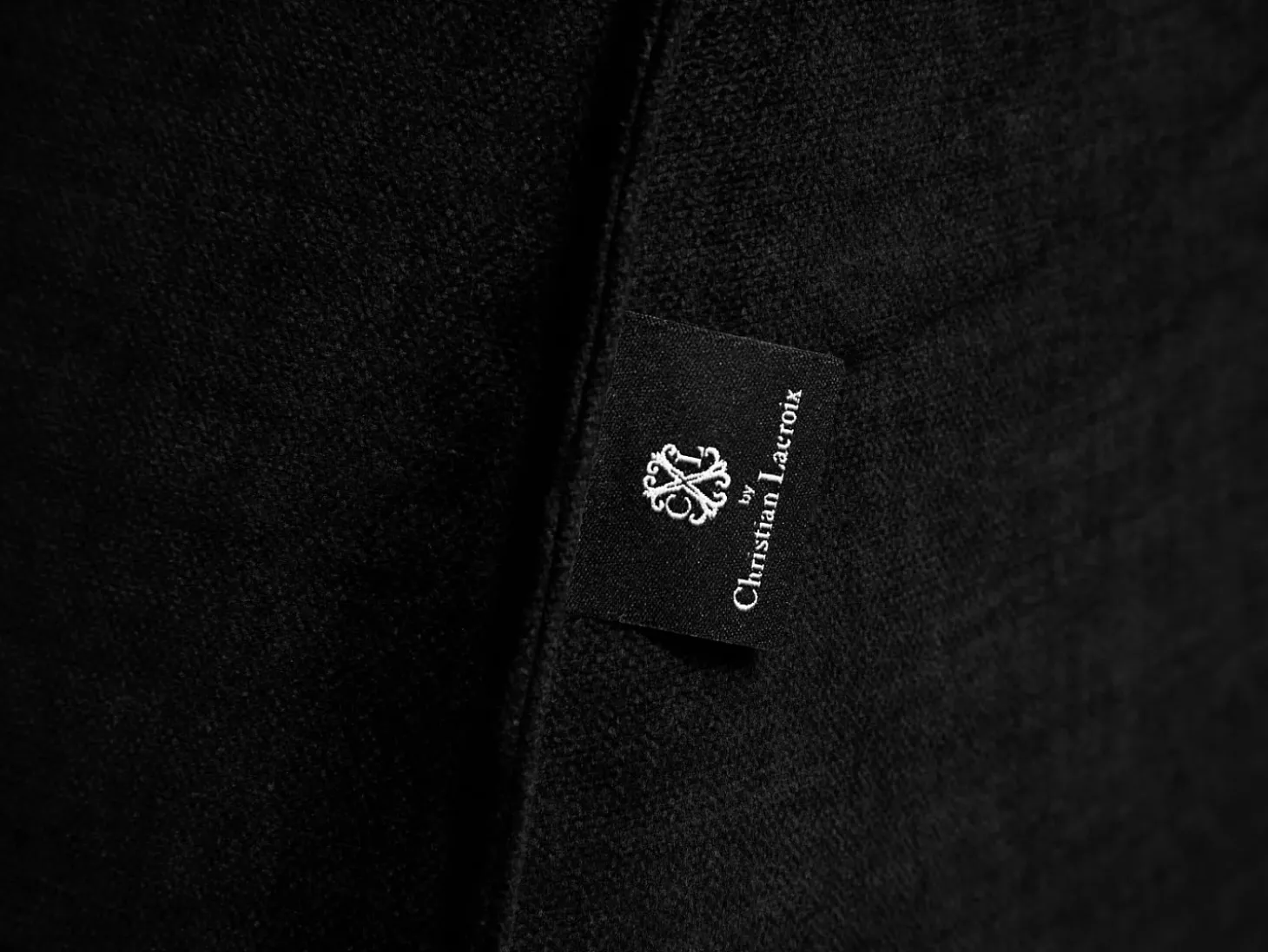 CXL by Christian Lacroix - Sofá modular direito "Charles" 2 lugares em veludo preto - 181x93x69cm