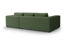 CXL by Christian Lacroix - Sofá de canto direito "Tendance" 5 lugares em veludo cotelê verde - 282x174x72cm