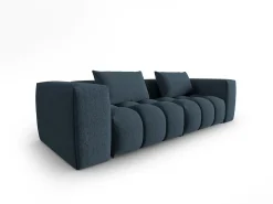 CXL by Christian Lacroix - Sofá modular "Lorella" 3 lugares em tecido estrutural azul escuro - 230x85x70cm