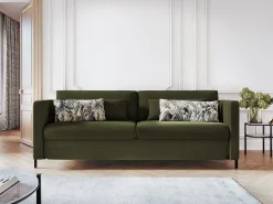 CXL by Christian Lacroix - Sofá-cama "Yanis" 2 lugares em tecido estrutural verde - 182x102x80cm