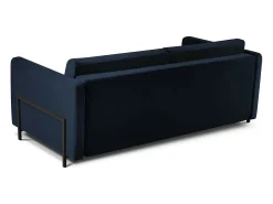 CXL by Christian Lacroix - Sofá-cama "Yanis" 3 lugares em veludo azul real - 202x102x80cm