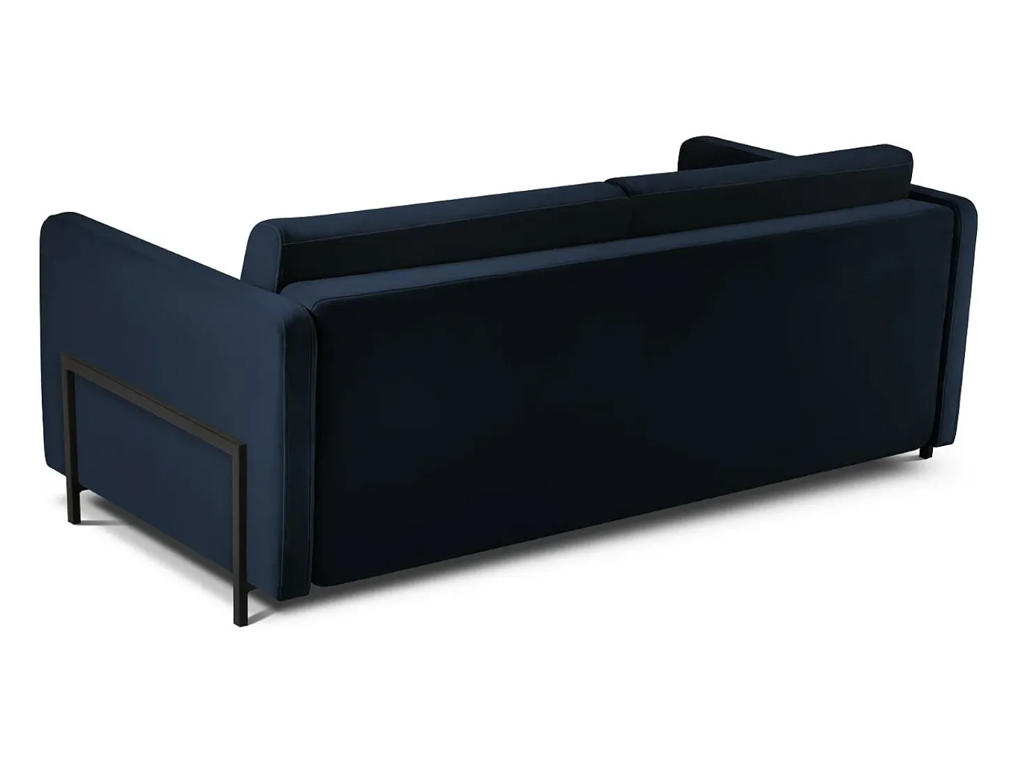 CXL by Christian Lacroix - Sofá-cama "Yanis" 3 lugares em veludo azul real - 202x102x80cm