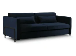 CXL by Christian Lacroix - Sofá-cama "Yanis" 3 lugares em veludo azul real - 202x102x80cm