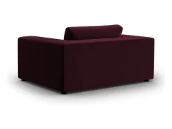CXL by Christian Lacroix - Sofá "Tendance" 1,5 lugares em veludo vermelho escuro - 156x122x72cm