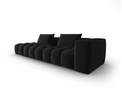 CXL by Christian Lacroix - Sofá modular virado para a esquerda "Lorella" 3 lugares em veludo preto - 265x85x70cm
