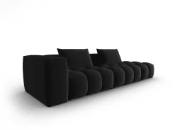 CXL by Christian Lacroix - Sofá modular direito "Lorella" 3 lugares em veludo preto - 265x85x70cm