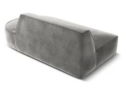 CXL by Christian Lacroix - Sofá modular direito "Charles" 2 lugares em veludo cinza claro - 181x93x69cm
