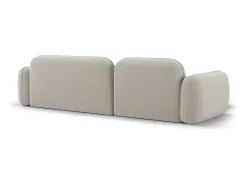 CXL by Christian Lacroix - Sofá modular de canto esquerdo "Lucien" 4 lugares em veludo bege claro - 275x165x70cm