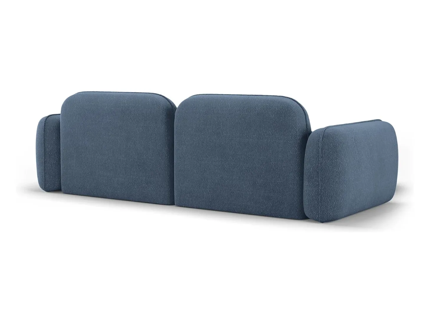 CXL by Christian Lacroix - Sofá modular de canto esquerdo "Lucien" 3 lugares em veludo azul jeans - 230x165x70cm