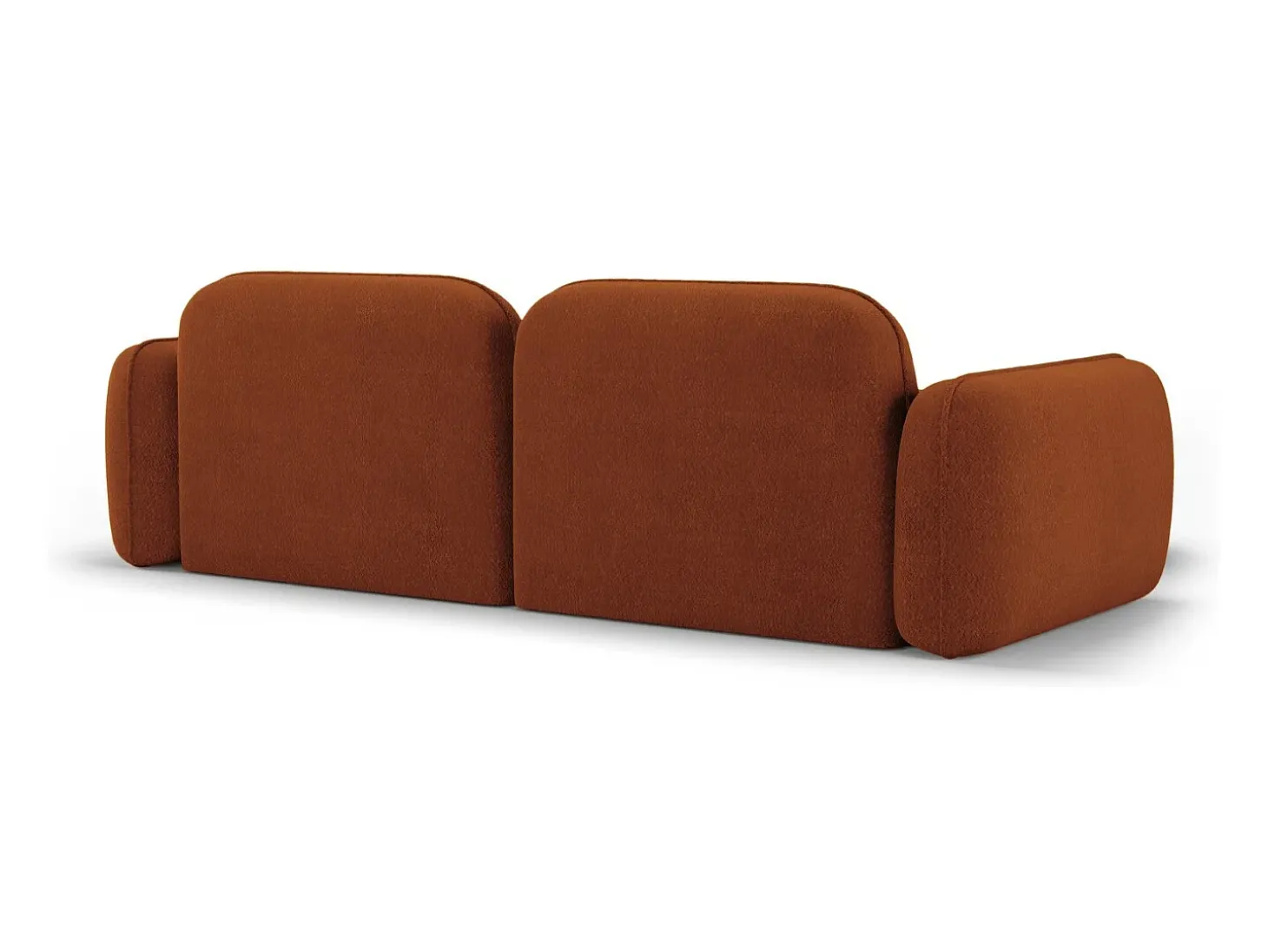 CXL by Christian Lacroix - Sofá modular de canto esquerdo "Lucien" 3 lugares em veludo terracota - 230x165x70cm
