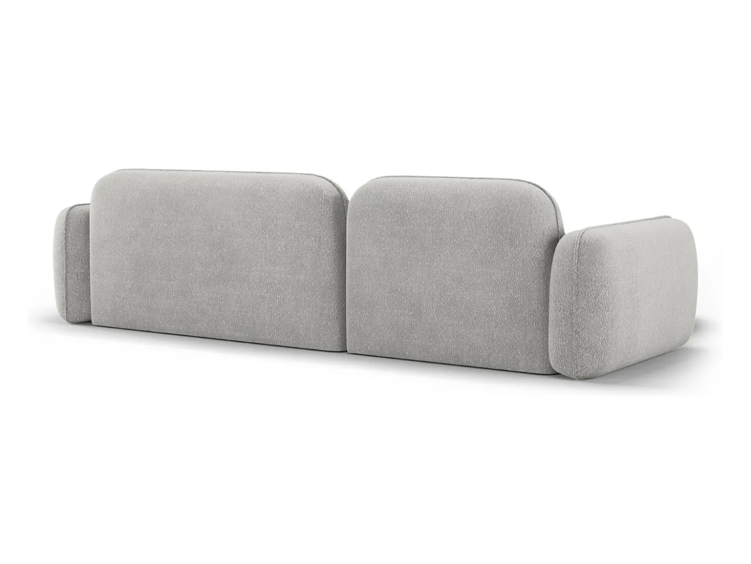 CXL by Christian Lacroix - Sofá modular de canto esquerdo "Lucien" 4 lugares em veludo cinza claro - 275x165x70cm