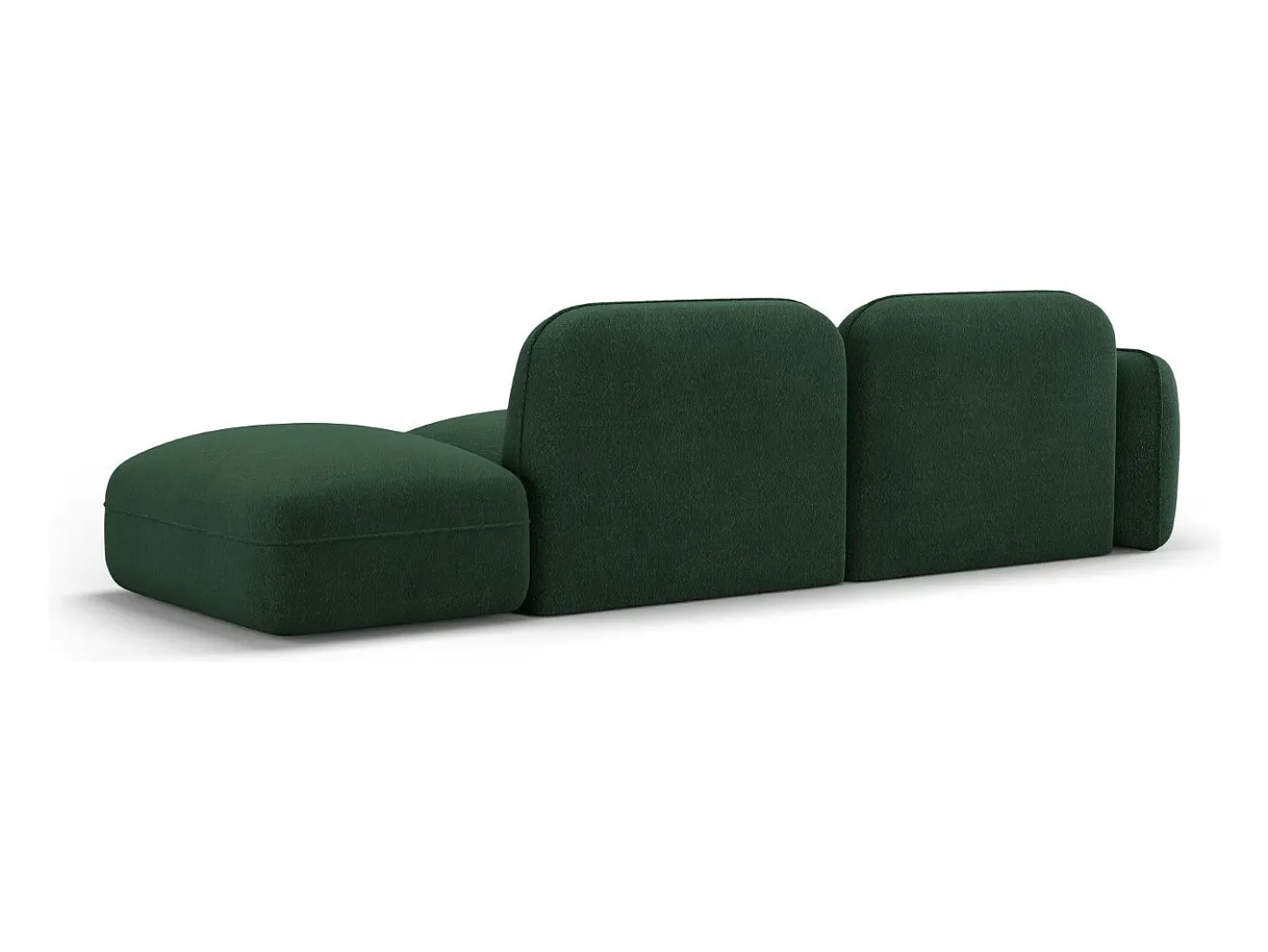 CXL by Christian Lacroix - Sofá modular direito "Lucien" 3 lugares em veludo verde - 295x90x70cm