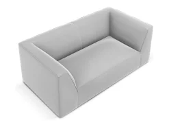 CXL by Christian Lacroix - Sofá "Charles" 2 lugares em veludo cinza claro - 174x92x69cm