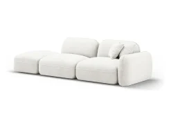 CXL by Christian Lacroix - Sofá modular virado para a esquerda "Lucien" 3 lugares em veludo marfim - 295x90x70cm