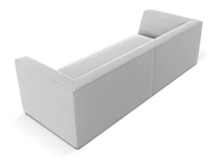 CXL by Christian Lacroix - Sofá "Charles" 3 lugares em veludo cinza claro - 232x92x69cm