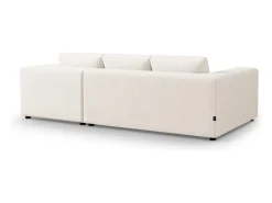 CXL by Christian Lacroix - Sofá de canto direito "Tendance" 5 lugares em tecido estrutural branco - 282x174x72cm