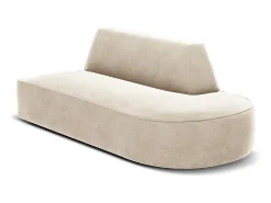 CXL by Christian Lacroix - Sofá modular direito "Charles" 2 lugares em veludo bege claro - 181x93x69cm