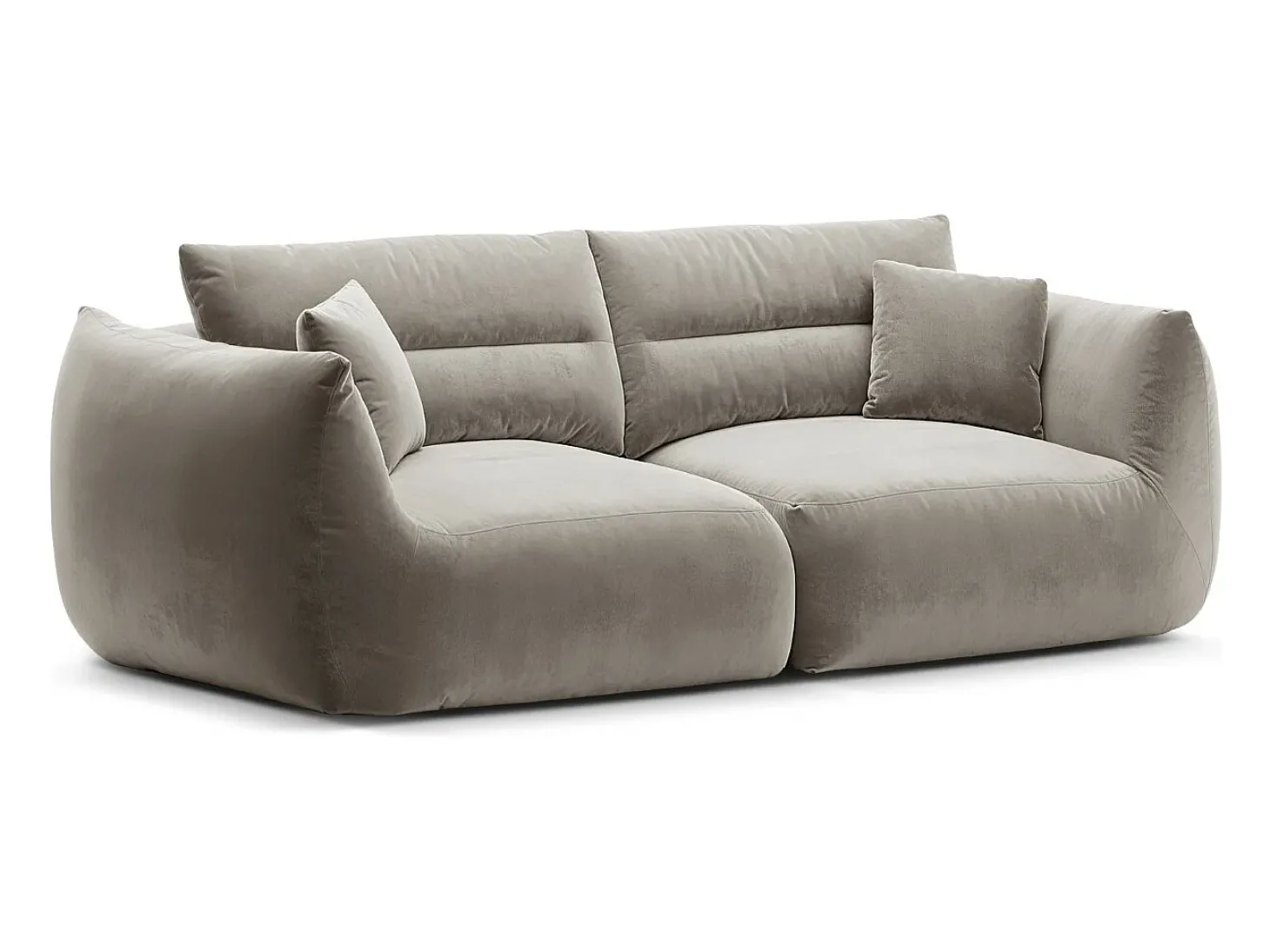 CXL by Christian Lacroix - Sofá modular "Maurie" 3 lugares em veludo concreto - 224x107x90cm