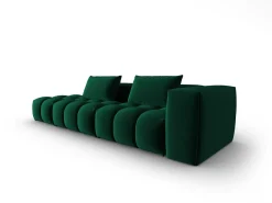 CXL by Christian Lacroix - Sofá modular virado para a esquerda "Lorella" 3 lugares em veludo verde garrafa - 265x85x70cm