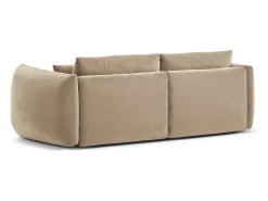 CXL by Christian Lacroix - Sofá modular "Maurie" 3 lugares em veludo bege amêndoa - 224x107x90cm