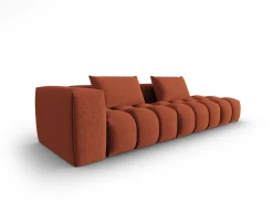 CXL by Christian Lacroix - Sofá modular direito "Lorella" 3 lugares em tecido estrutural coral - 265x85x70cm