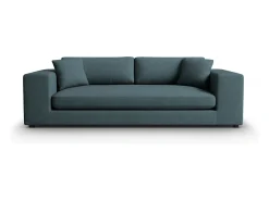 CXL by Christian Lacroix - Sofá "Tendance" 4 lugares em veludo cotelê azul - 262x122x72cm