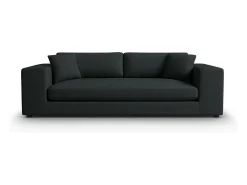 CXL by Christian Lacroix - Sofá "Tendance" 4 lugares em veludo cotelê preto - 262x122x72cm
