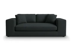 CXL by Christian Lacroix - Sofá "Tendance" 3 lugares em veludo cotelê preto - 220x122x72cm