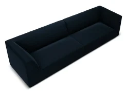 CXL by Christian Lacroix - Sofá "Charles" 4 lugares em veludo azul escuro - 302x93x69cm