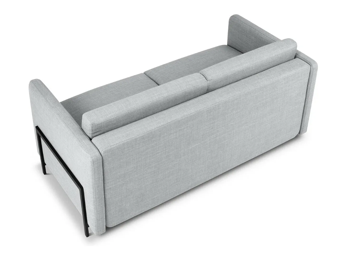 CXL by Christian Lacroix - Sofá-cama "Yanis" 2 lugares em tecido estrutural cinza claro - 182x102x80cm