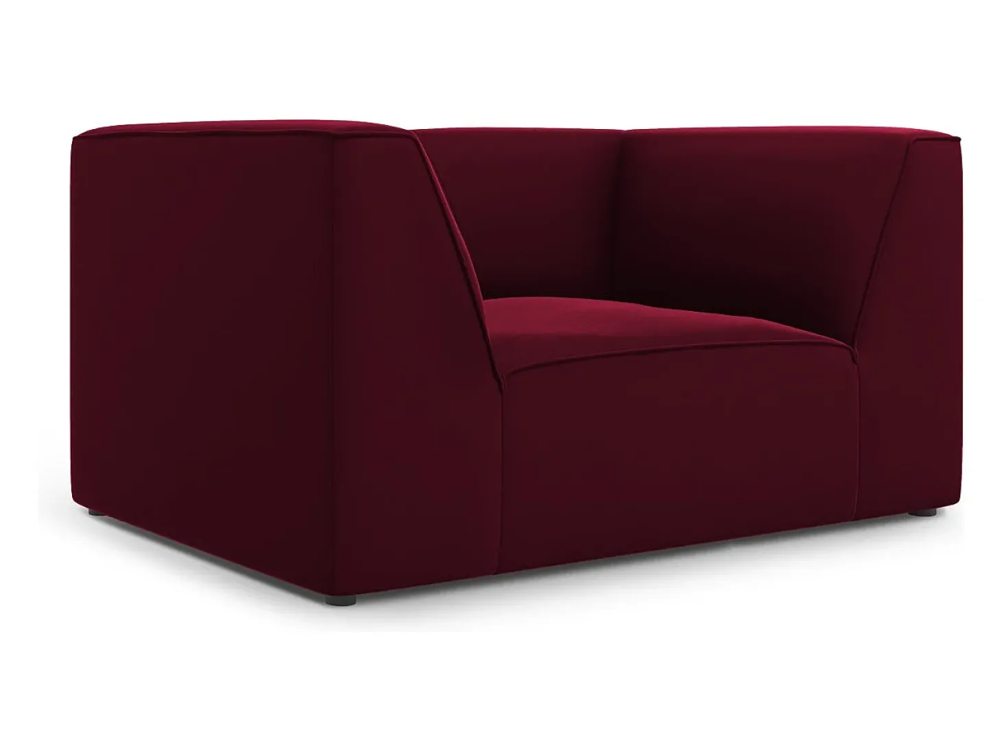 CXL by Christian Lacroix - Poltrona "Charles" em veludo vermelho - 120x92x69cm