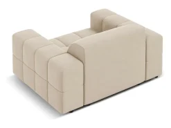 CXL by Christian Lacroix - Poltrona "Luc" em veludo bege claro - 124x102x70cm
